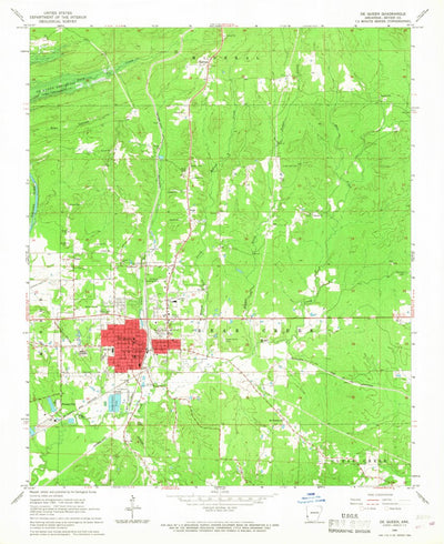 United States Geological Survey De Queen, AR (1966, 24000-Scale) digital map