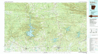 United States Geological Survey De Queen, AR-OK (1986, 100000-Scale) digital map