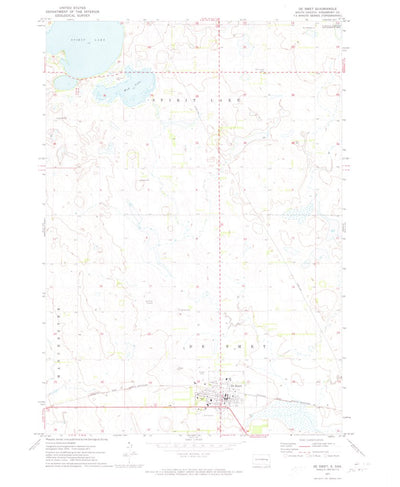 United States Geological Survey De Smet, SD (1971, 24000-Scale) digital map