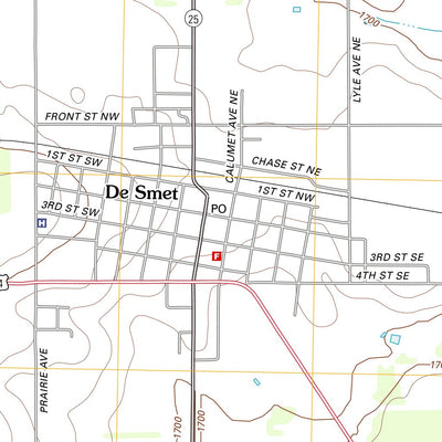 United States Geological Survey De Smet, SD (2012, 24000-Scale) digital map