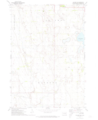 United States Geological Survey De Smet SE, SD (1971, 24000-Scale) digital map