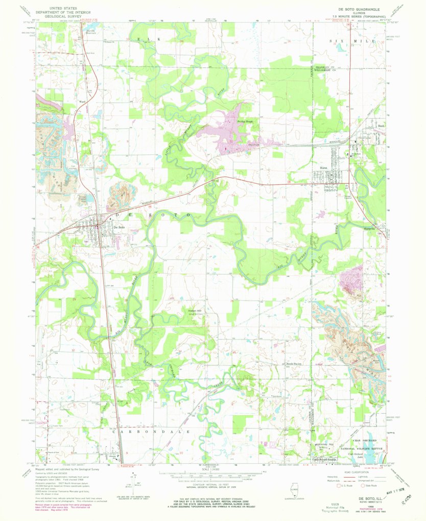 De Soto, IL (1968, 24000-Scale) Map by United States Geological Survey ...