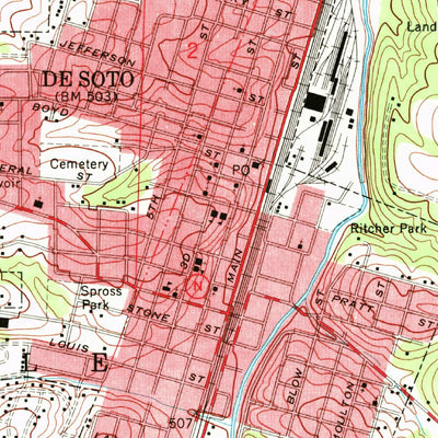 United States Geological Survey De Soto, MO (1960, 24000-Scale) digital map