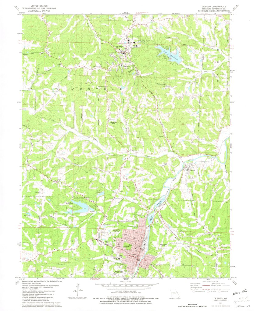 De Soto, MO (1981, 24000-Scale) Map by United States Geological Survey ...