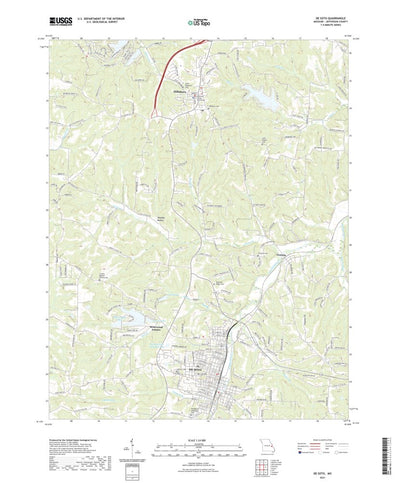 United States Geological Survey De Soto, MO (2021, 24000-Scale) digital map
