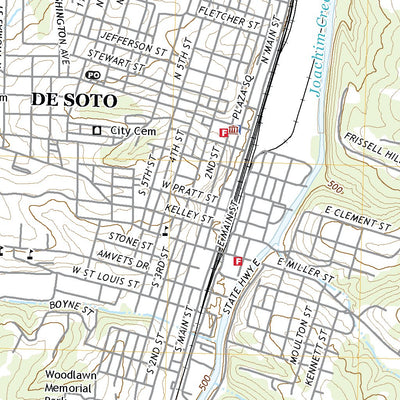 United States Geological Survey De Soto, MO (2021, 24000-Scale) digital map