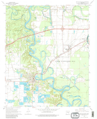 United States Geological Survey De Valls Bluff, AR (1968, 24000-Scale) digital map