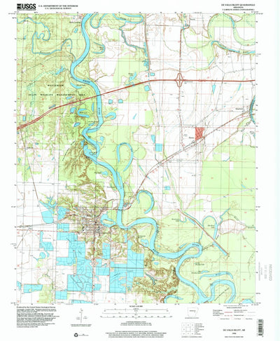 United States Geological Survey De Valls Bluff, AR (1996, 24000-Scale) digital map