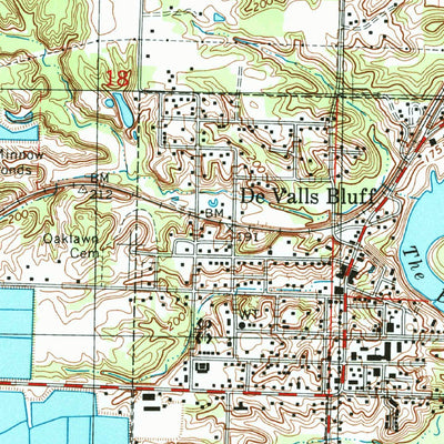 United States Geological Survey De Valls Bluff, AR (1996, 24000-Scale) digital map