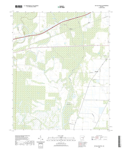United States Geological Survey De Valls Bluff SE, AR (2020, 24000-Scale) digital map
