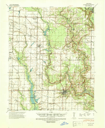 United States Geological Survey De Witt, AR (1941, 62500-Scale) digital map