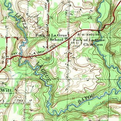 United States Geological Survey De Witt, AR (1954, 62500-Scale) digital map