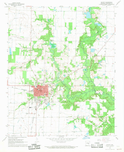 United States Geological Survey De Witt, AR (1968, 24000-Scale) digital map