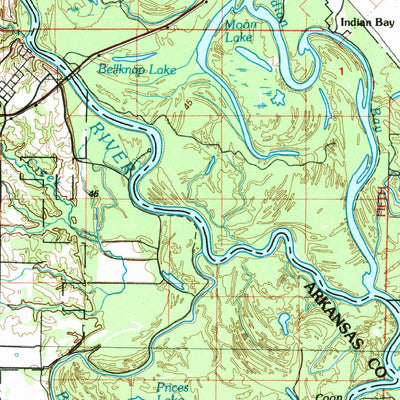 United States Geological Survey De Witt, AR-MS (1986, 100000-Scale) digital map
