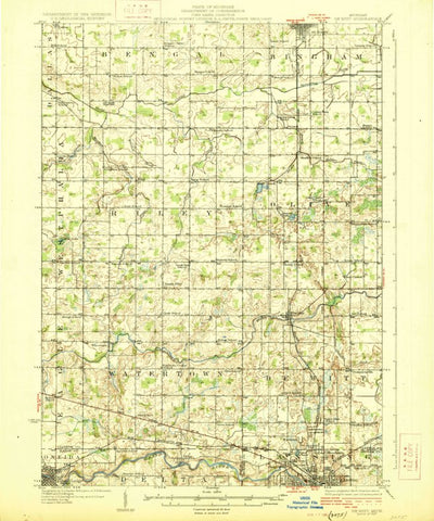 United States Geological Survey De Witt, MI (1927, 62500-Scale) digital map