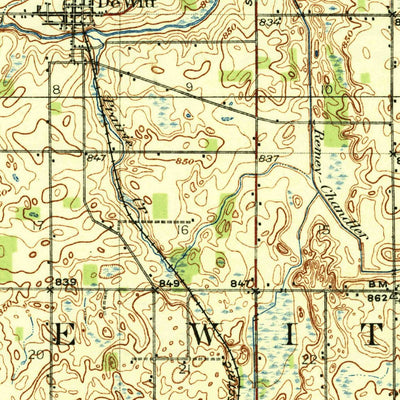 United States Geological Survey De Witt, MI (1927, 62500-Scale) digital map