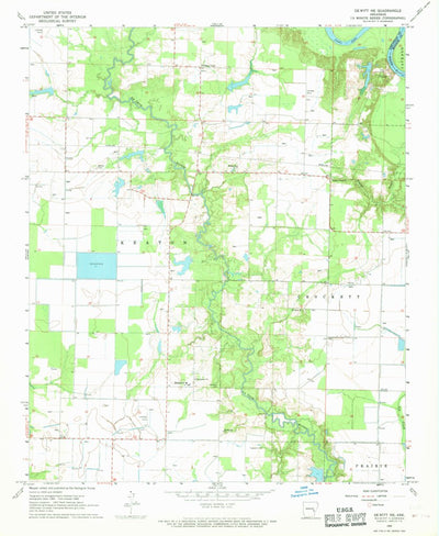 United States Geological Survey De Witt NE, AR (1968, 24000-Scale) digital map