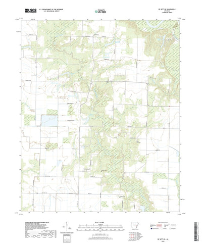 United States Geological Survey De Witt NE, AR (2020, 24000-Scale) digital map