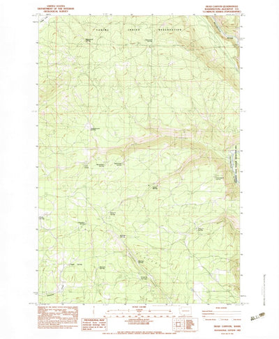 United States Geological Survey Dead Canyon, WA (1983, 24000-Scale) digital map