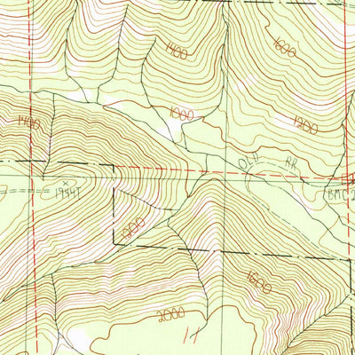United States Geological Survey Dead Canyon, WA (1983, 24000-Scale) digital map