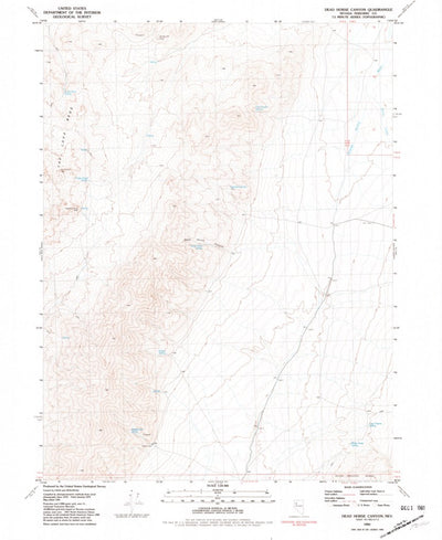 United States Geological Survey Dead Horse Canyon, NV (1981, 24000-Scale) digital map