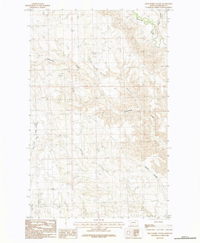 United States Geological Survey Dead Horse Coulee, MT (1984, 24000-Scale) digital map