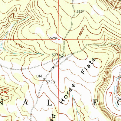 United States Geological Survey Dead Horse Flats, SD (1955, 24000-Scale) digital map