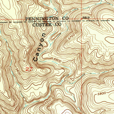 United States Geological Survey Dead Horse Flats, SD (1955, 24000-Scale) digital map