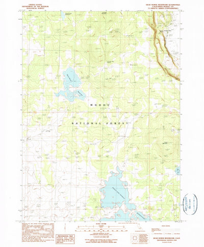 United States Geological Survey Dead Horse Reservoir, CA (1990, 24000-Scale) digital map