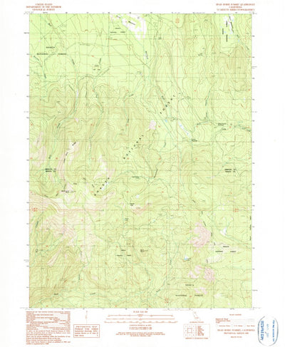 United States Geological Survey Dead Horse Summit, CA (1990, 24000-Scale) digital map