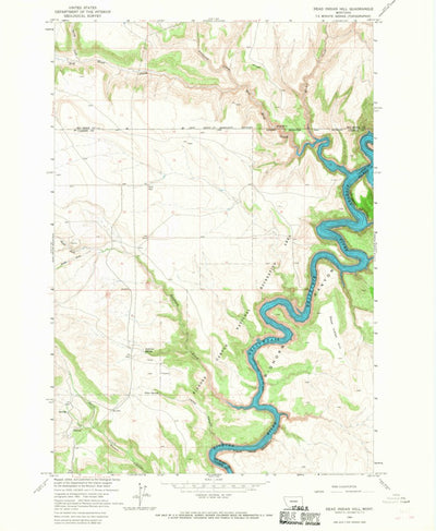 United States Geological Survey Dead Indian Hill, MT (1964, 24000-Scale) digital map