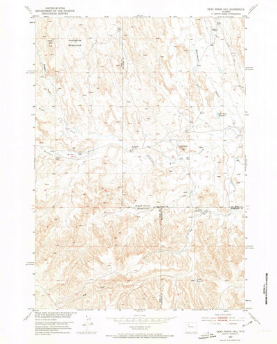 United States Geological Survey Dead Indian Hill, WY (1951, 24000-Scale) digital map