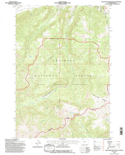 United States Geological Survey Dead Indian Meadows, WY (1991, 24000-Scale) digital map