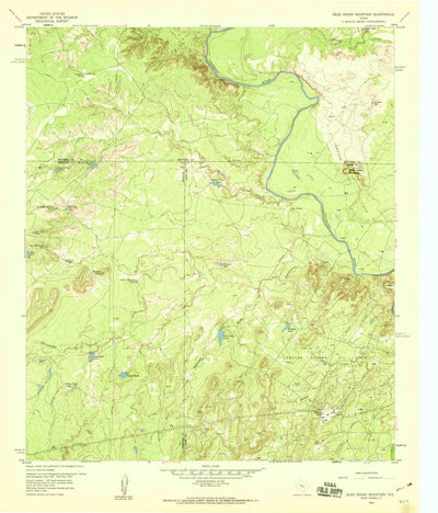 United States Geological Survey Dead Indian Mountain, TX (1959, 24000-Scale) digital map