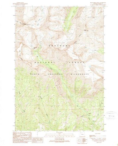 United States Geological Survey Dead Indian Peak, WY (1989, 24000-Scale) digital map