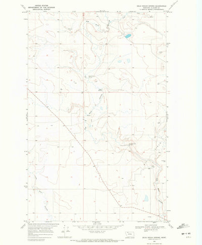 United States Geological Survey Dead Indian Spring, MT (1968, 24000-Scale) digital map