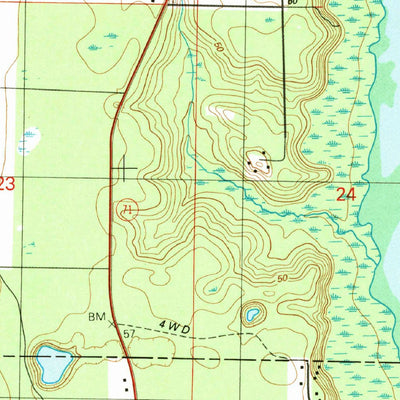 United States Geological Survey Dead Lakes, FL (1990, 24000-Scale) digital map