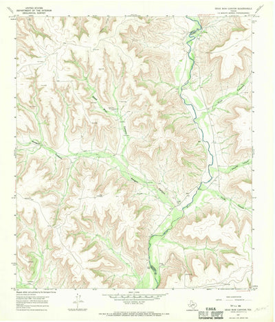 United States Geological Survey Dead Man Canyon, TX (1967, 24000-Scale) digital map