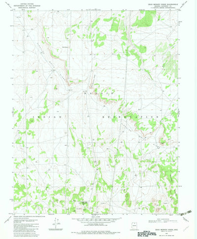 United States Geological Survey Dead Monkey Ridge, AZ (1982, 24000-Scale) digital map