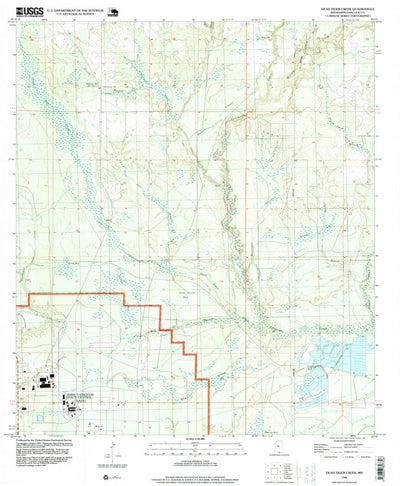 United States Geological Survey Dead Tiger Creek, MS (1996, 24000-Scale) digital map