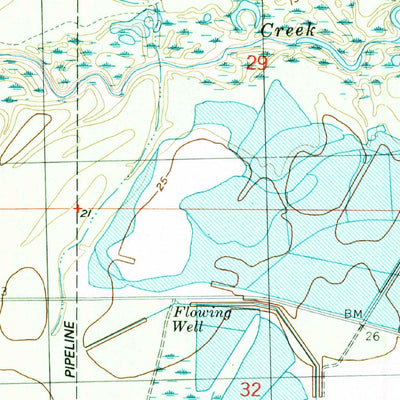 United States Geological Survey Dead Tiger Creek, MS (1996, 24000-Scale) digital map