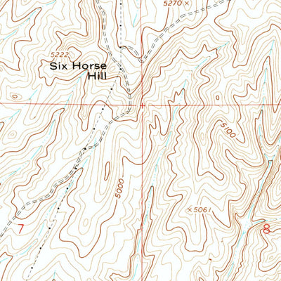United States Geological Survey Dead Woman Crossing, WY (1961, 24000-Scale) digital map