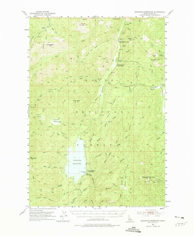 United States Geological Survey Dead Wood Reservoir, ID (1953, 62500-Scale) digital map