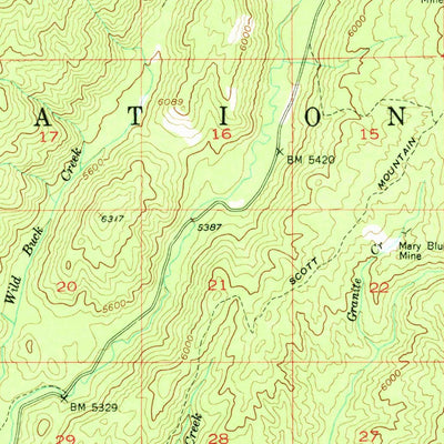 United States Geological Survey Dead Wood Reservoir, ID (1953, 62500-Scale) digital map