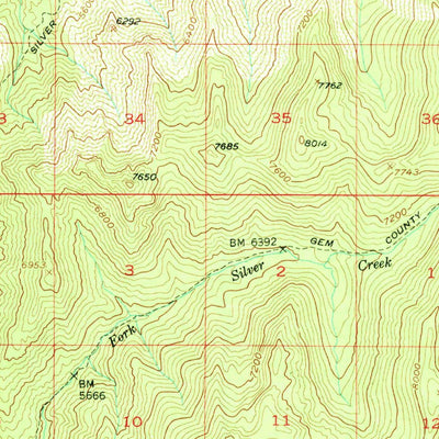 United States Geological Survey Dead Wood Reservoir, ID (1953, 62500-Scale) digital map