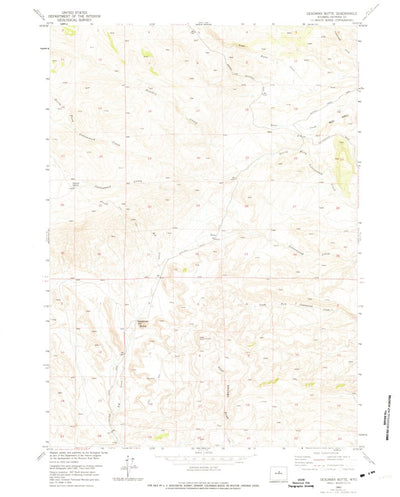 United States Geological Survey Deadman Butte, WY (1952, 24000-Scale) digital map