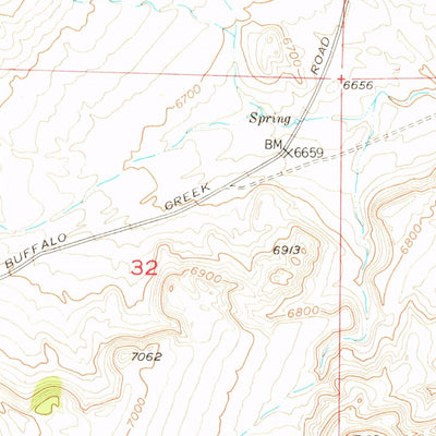 United States Geological Survey Deadman Butte, WY (1952, 24000-Scale) digital map