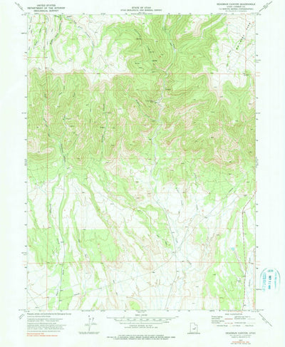 United States Geological Survey Deadman Canyon, UT (1972, 24000-Scale) digital map