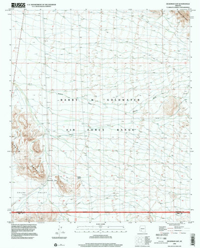 United States Geological Survey Deadman Gap, AZ (1996, 24000-Scale) digital map