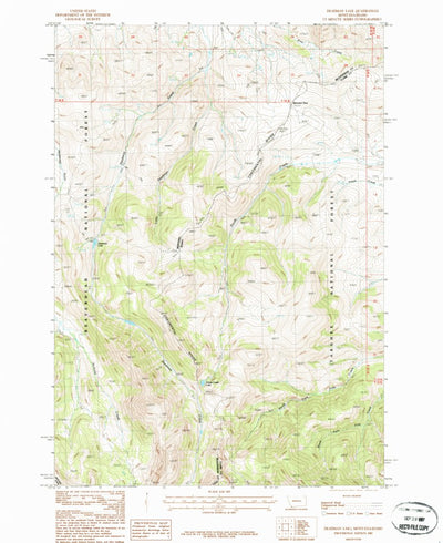 United States Geological Survey Deadman Lake, MT-ID (1987, 24000-Scale) digital map